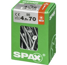 Vis Spax 4,5 x 70 millimètres, 50 pièces dans un emballage vert