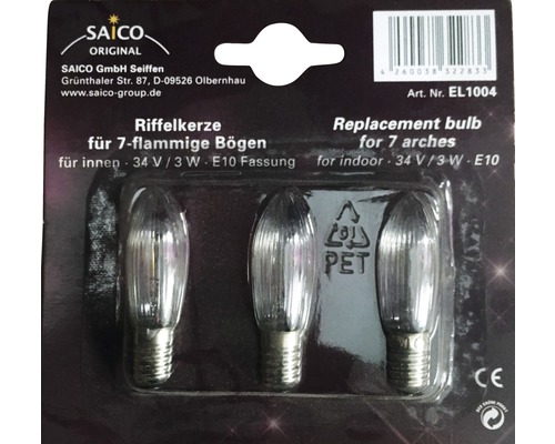 Ampoules de rechange Saico pour arcs lumineux / guirlandes lumineuses à 7 ampoules 3 pièces