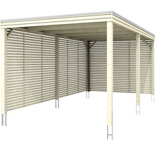 Carport en bois avec parois à lamelles pour l''extérieur