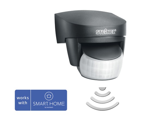 Steinel Bewegungsmelder IP54 Smart Friends mit Repeaterfunktion schwarz - Kompatibel mit SMART HOME by hornbach