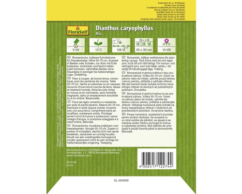 FloraSelf Dianthus Caryophyllus Mix Sachet de graines