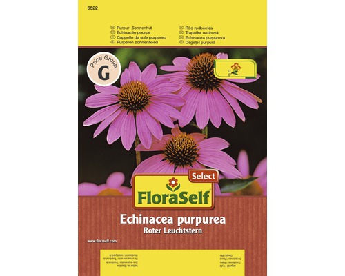Sonnenhut 'Roter Leuchtstern' FloraSelfSelect samenfestes Saatgut Blumensamen Packung Purpur Sonnenhut Samen