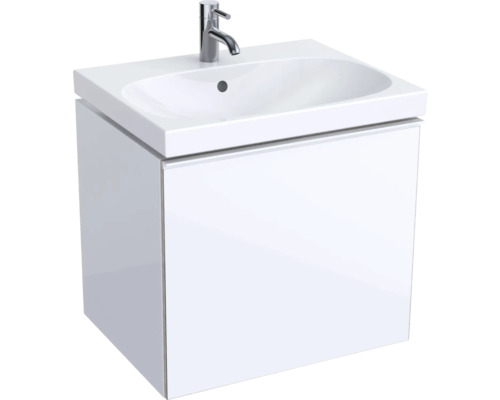 Meuble sous vasque GEBERIT Acanto 59,5 cm blanc haute brillance sans vasque 500609012