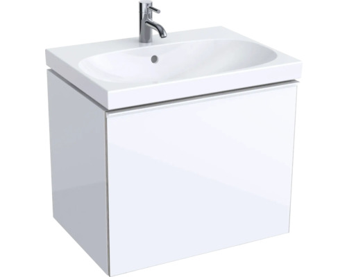 Meuble sous vasque GEBERIT Acanto 64 cm blanc haute brillance sans vasque 500610012