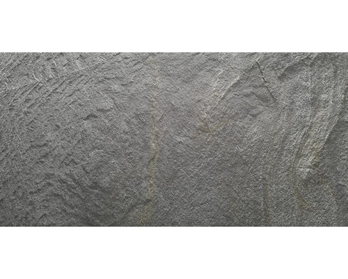 Nahaufnahme einer grauen Schieferfliese mit rauer Textur