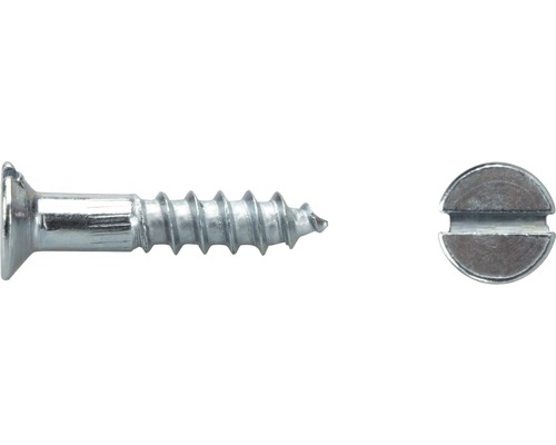 Vis à bois à tête fraisée avec fente DIN 97 2,5x10 mm galvanisée, 100 unités Vis à bois à tête fraisée avec fente DIN 97 2,5x10 mm galvanisée, 100 unités