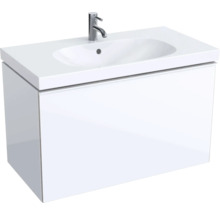 Waschtischunterschrank mit Aufsatzwaschbecken und Armatur