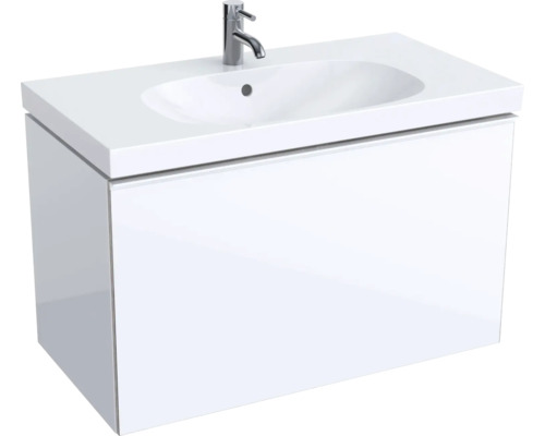 Meuble sous vasque GEBERIT Acanto 89 cm blanc haute brillance sans vasque 500612012