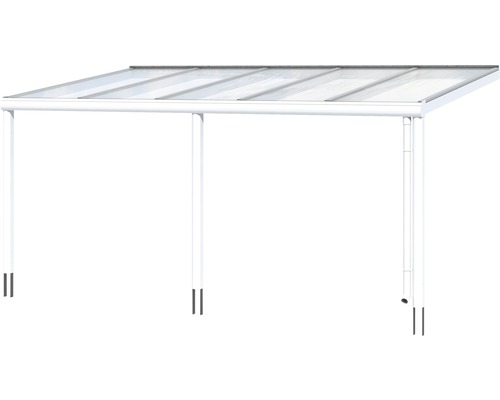 Pergola de terrasse autoportante avec éléments translucides