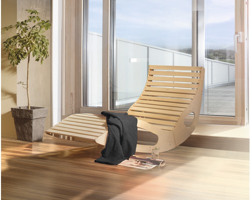 Couchette Wellness pour sauna Weka 165x64x95 cm en bois, ergonomique, serviette sauna incluse