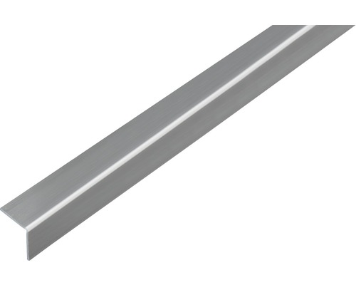 Profilé d'angle PVC aspect acier inoxydable autocollant 20x20x1,5 mm, 1 m