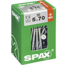 Vis Spax 5x70 millimètres, 50 pièces en emballage carton