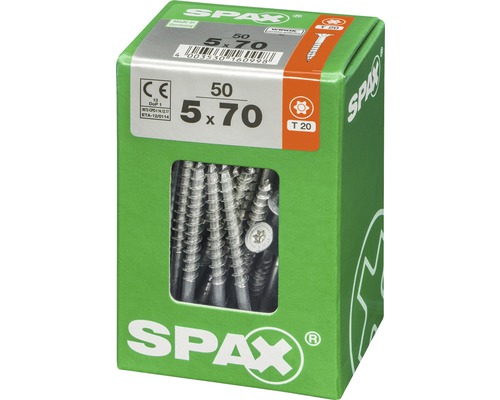 Paquet de vis Spax 5x70 millimètres