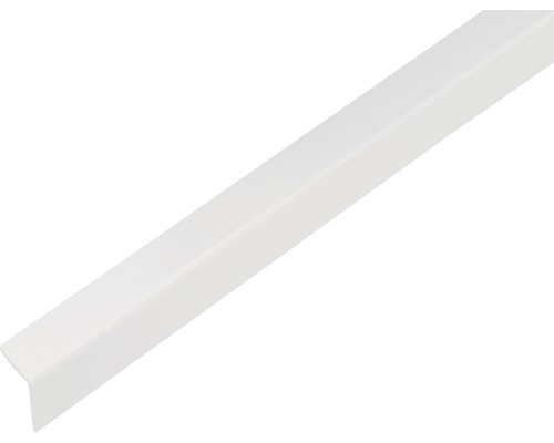 Profilé d'angle PVC blanc brillant autocollant 20x20x1,5 mm, 1 m