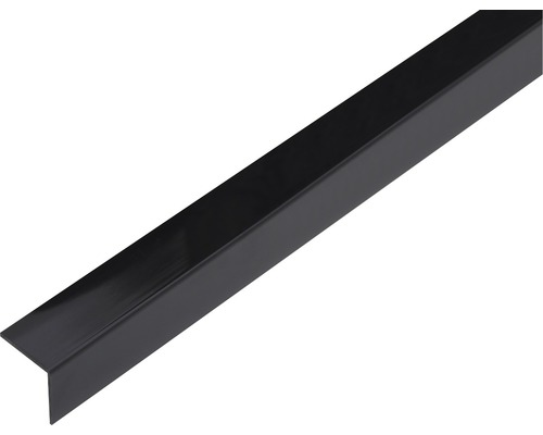 Profilé d'angle PVC noir brillant autocollant 20x20x1,5 mm, 1 m