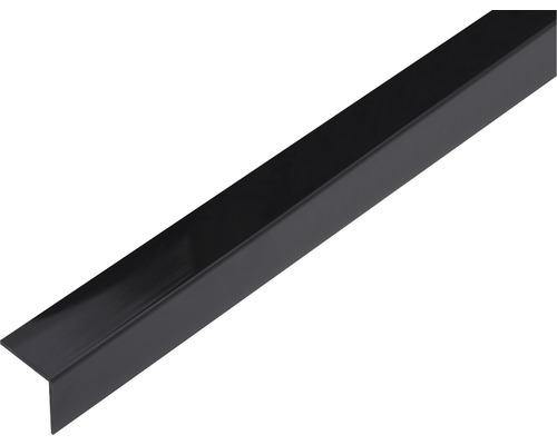 Winkelprofil PVC schwarz glänzend selbstklebend 20x20x1,5 mm, 1 m Winkelprofil aus Metall