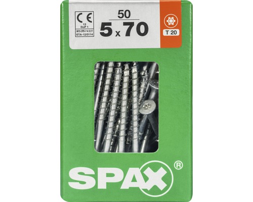 Paquet de vis Spax 5x70 millimètres