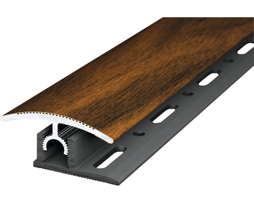 Übergangsprofil PROFI-TEC MASTER Alu nussbaum 34x2700mm Kunststoff Abschlussprofil mit Holzdekor