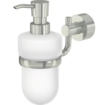 Distributeur de savon mural en verre et métal