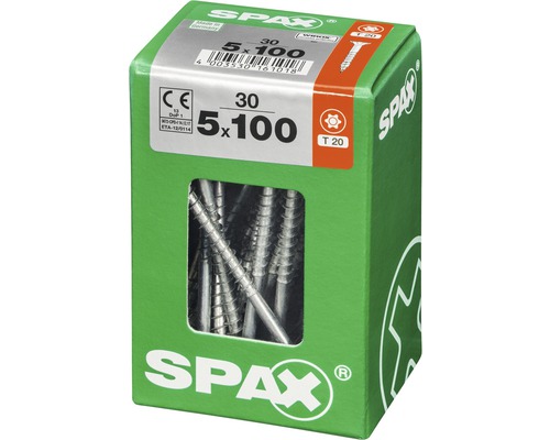 Paquet de 30 vis Spax, 5x100 millimètres