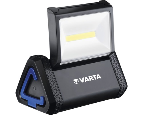 Lampe de travail lampe de poche à LED VARTA portée d'éclairage 22 m COB LED avec 3x piles AA IP54 WORK FLEX AREA LIGHT noir