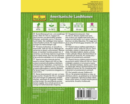 FloraSelf Amerikanische Landblumen Mix Samen, Höhe 40 bis 100 cm