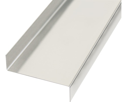 Tôle lisse forme en Z Alu nature 18x63x18 mm, 2 m Profilé en U en métal