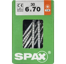 Vis Spax 6x70 millimètres, paquet de 30 pièces