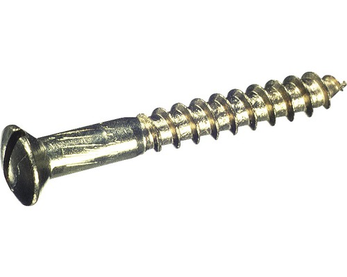 Vis à bois à tête fraisée bombée avec fente DIN 95 3x20 mm laiton chromé, 200 pièces Vis à bois à tête fraisée bombée avec fente DIN 95 3x20 mm laiton chromé, 200 pièces