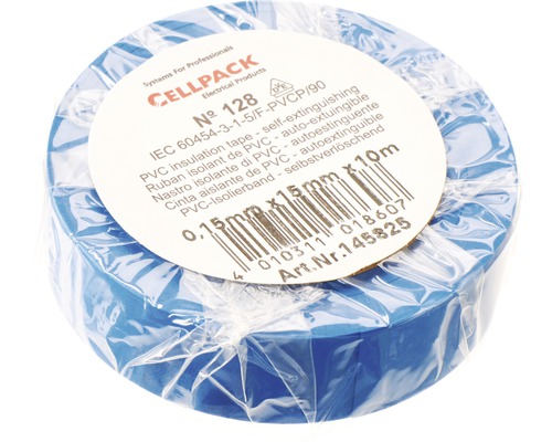 Ruban isolant PVC bleu l 15 mm x L 10 m Cellpack