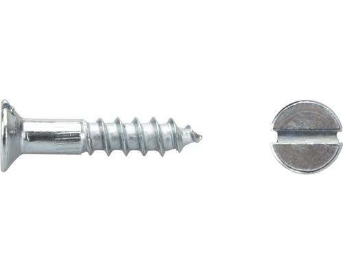 Vis à bois à tête fraisée avec fente DIN 97 2,5x25 mm galvanisée, 100 unités Vis à bois à tête fraisée avec fente DIN 97 2,5x25 mm galvanisée, 100 unités