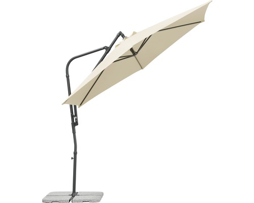 Freiarm-Sonnenschirm mit grauem Fuß