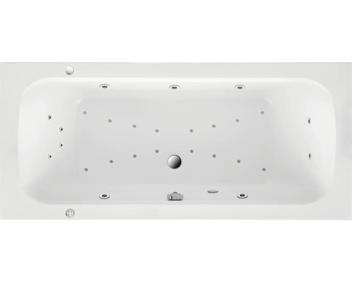 Spa OTTOFOND Sakara 75 x 170 cm blanc brillant 60017 Baignoire rectangulaire avec jets intégrés pour fonction bain à remous