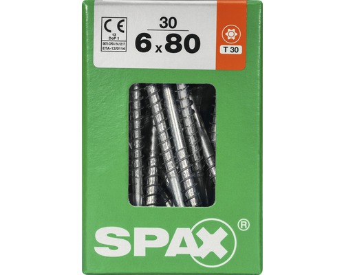 Spax Universalschrauben 6 x 80 Millimeter, 30 Stück