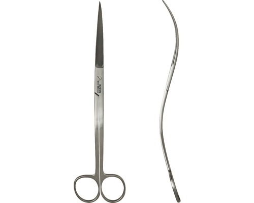 Gebogene chirurgische Schere aus Edelstahl