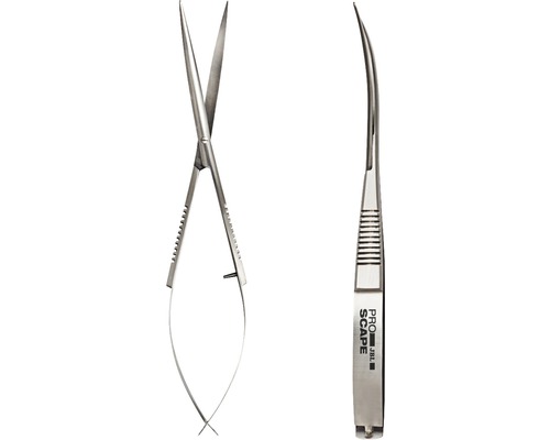 Feine JBL ProScape Schere aus Edelstahl, gebogen