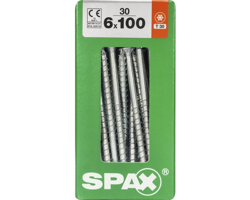 Vis Spax 6x100 millimètres dans une boîte