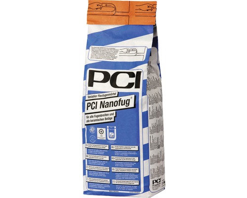 PCI Nanofug® Variabler Flexfugenmörtel für Steingut- und Steinzeugbeläge weiß 15 kg