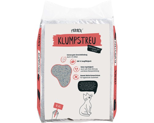 Katzenstreu Primox Premium mit Babypuderduft klumpend, mit Duft 12 kg