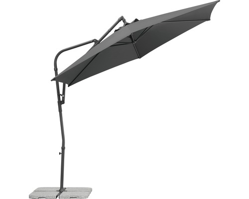 Parasol déporté avec pied pour le jardin ou la terrasse