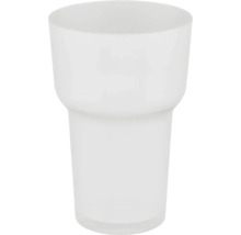 Weißer Glasbecher