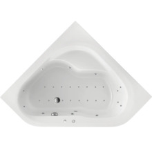 Eckbadewanne mit Hydromassagefunktion, Aufsicht