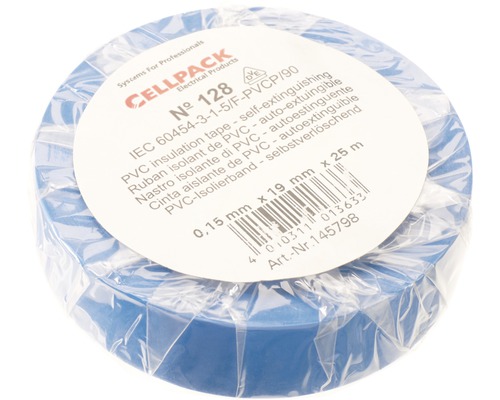 Ruban isolant PVC bleu 19 mm x L 25 m Cellpack Ruban isolant PVC bleu 19 mm x L 25 m Cellpack