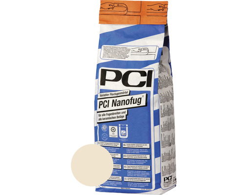 PCI Nanofug® Variabler Flexfugenmörtel für Steingut- und Steinzeugbeläge jasmin 15 kg