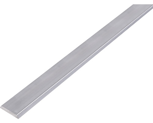 Profilé de recouvrement avec bord arrondi Alu nature 25x4 mm, 1 m Matériau plat en métal