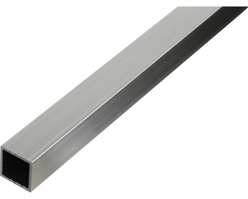 Tube carré alu nature 40x40x2 mm, 1 m Profilé carré en aluminium