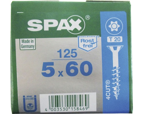 Verpackung Spax Schrauben, 5 x 60 mm, 125 Stück