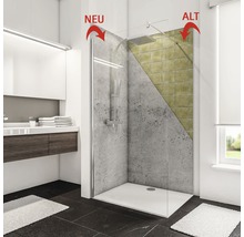 Panneau mural de douche SCHULTE DecoDesign pierre anthracite à haute brillance 210 x 100 cm D19010213 701-thumb-2