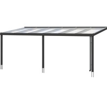 Toit de terrasse autoportant en aluminium avec couverture transparente