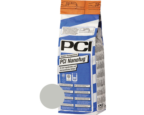 PCI Nanofug® Variabler Flexfugenmörtel für Steingut- und Steinzeugbeläge hellgrau 15 kg